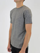 520 Dark Grey Textured Plain T-Shirt