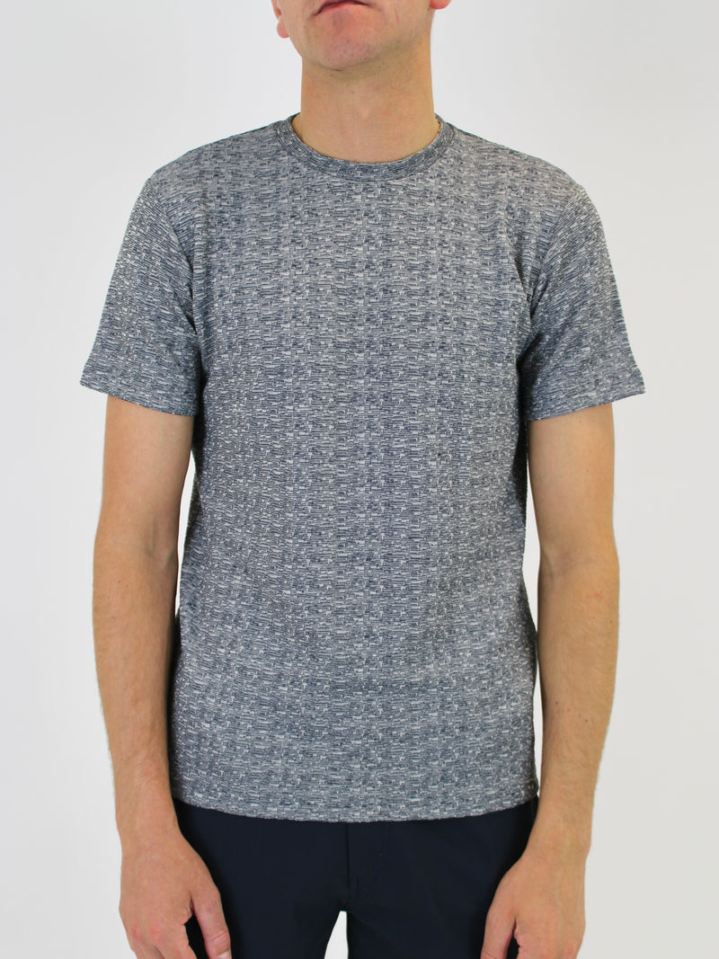 Kids 510 Navy Textured Plain T-Shirt