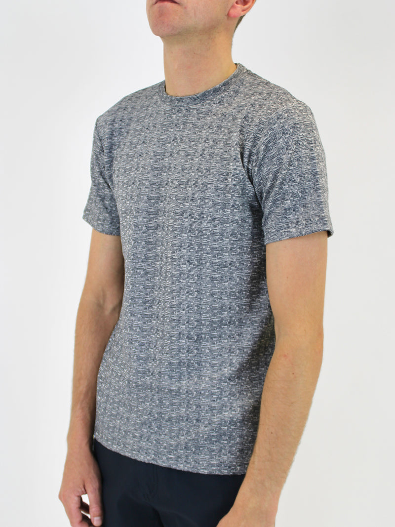 Kids 510 Navy Textured Plain T-Shirt