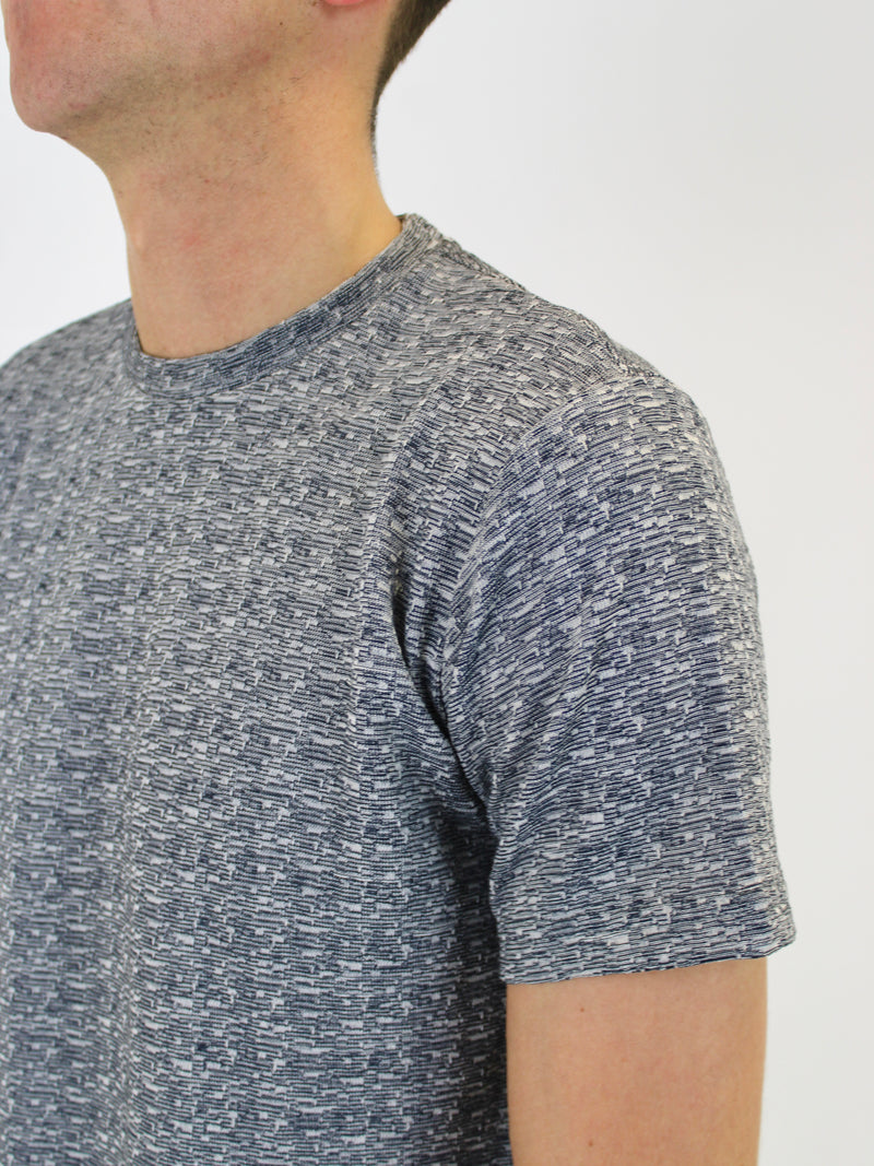 Kids 510 Navy Textured Plain T-Shirt