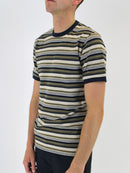 430 Navy / Beige Striped Premium T-Shirt