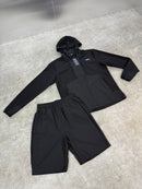 Black / Black Utility Jacket & Shorts Set