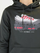 Black / Solar Red Iconic Hoodie