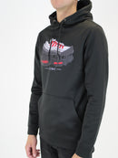 Black / Solar Red Iconic Hoodie