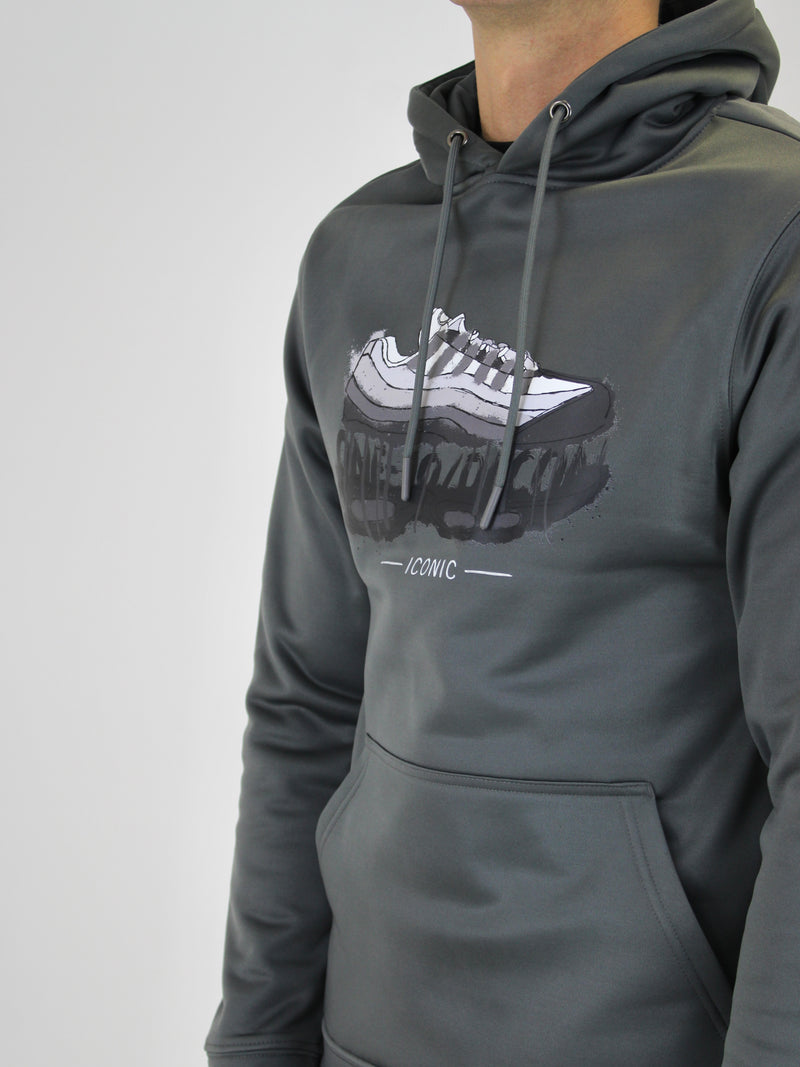 Grey / Grey Iconic Hoodie