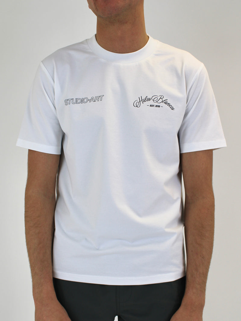 White Floral Hilos Blancos T-Shirt