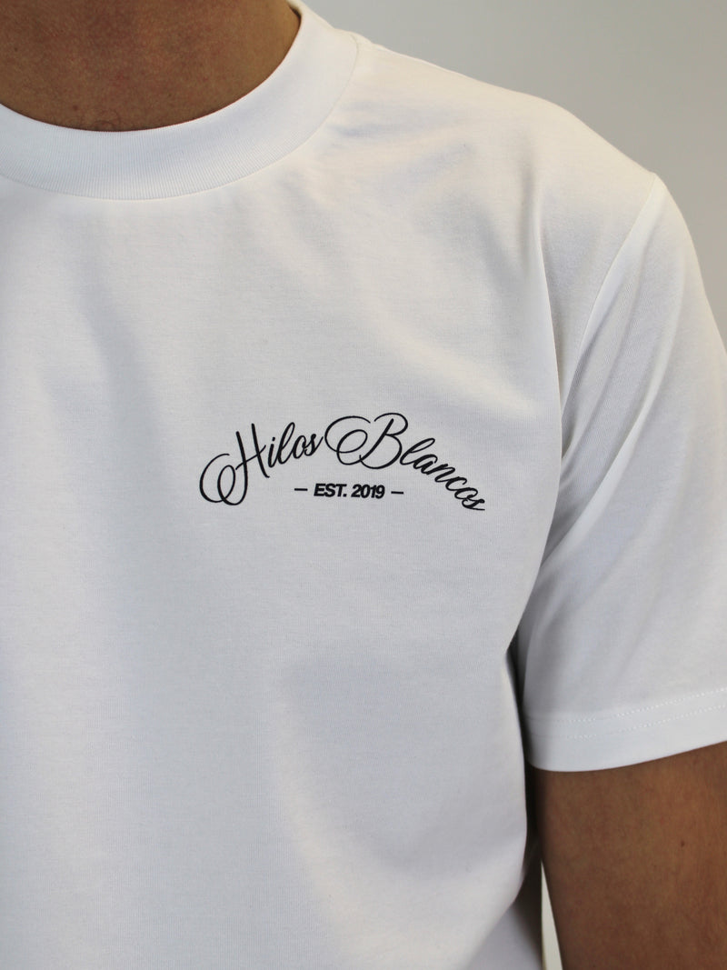 White Floral Hilos Blancos T-Shirt