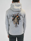Kids Light Grey Floral Hilos Blancos Hoodie