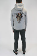 Kids Light Grey Floral Hilos Blancos Hoodie