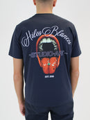 Navy Verbal Hilos Blancos T-Shirt