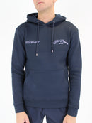 Navy Verbal Hilos Blancos Hoodie