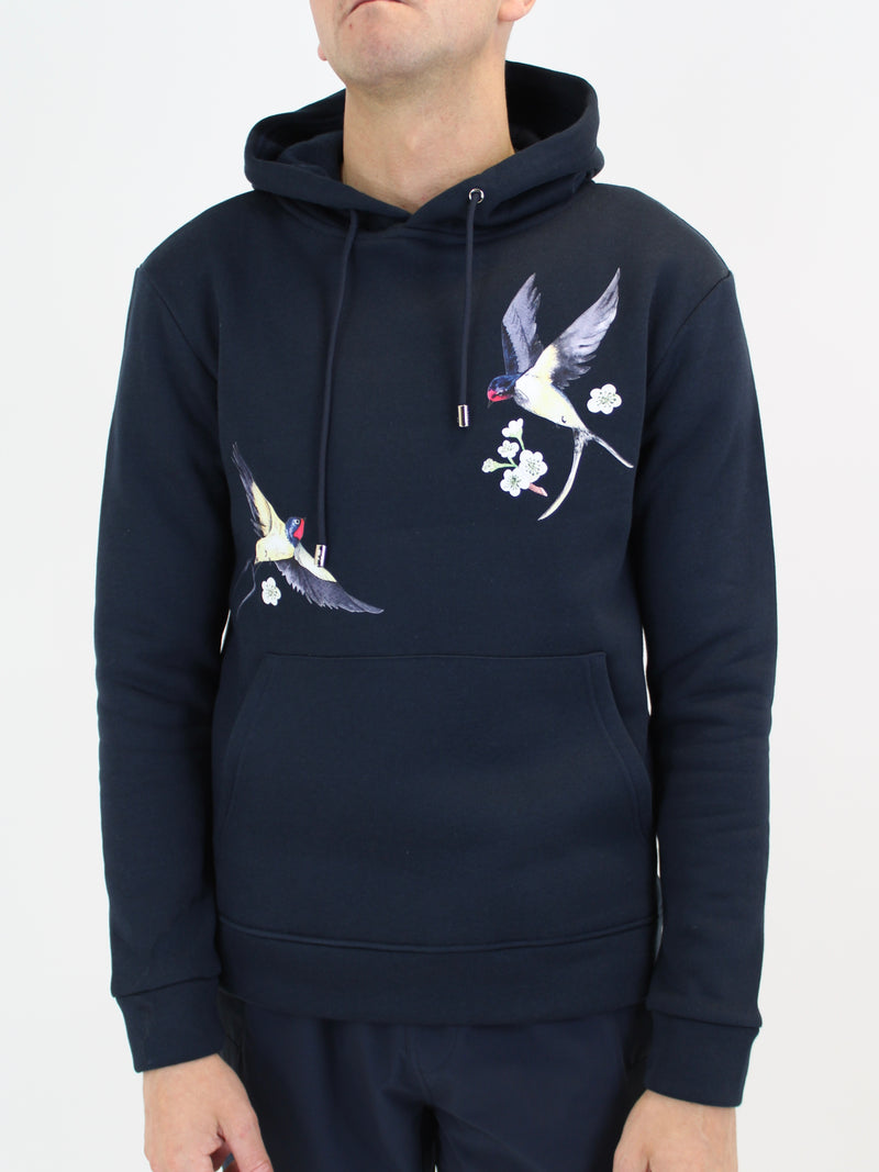 Kids Navy Hummingbird Hoodie