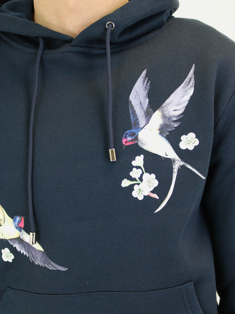 Kids Navy Hummingbird Hoodie