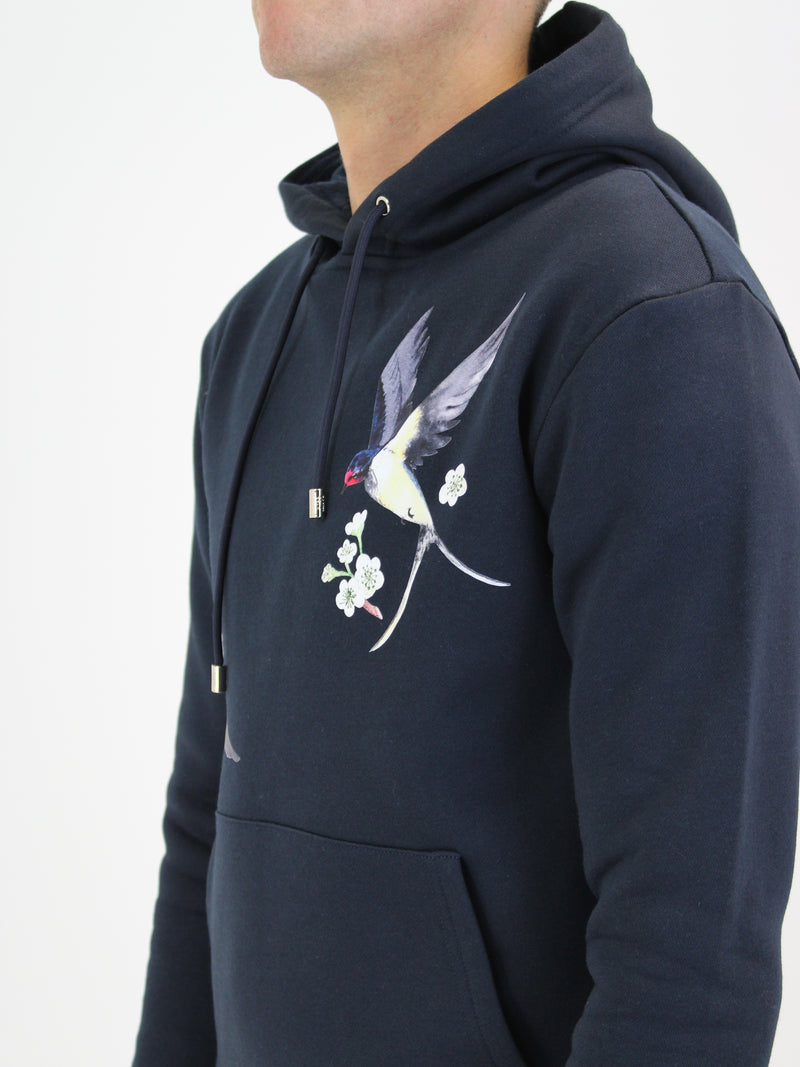 Kids Navy Hummingbird Hoodie