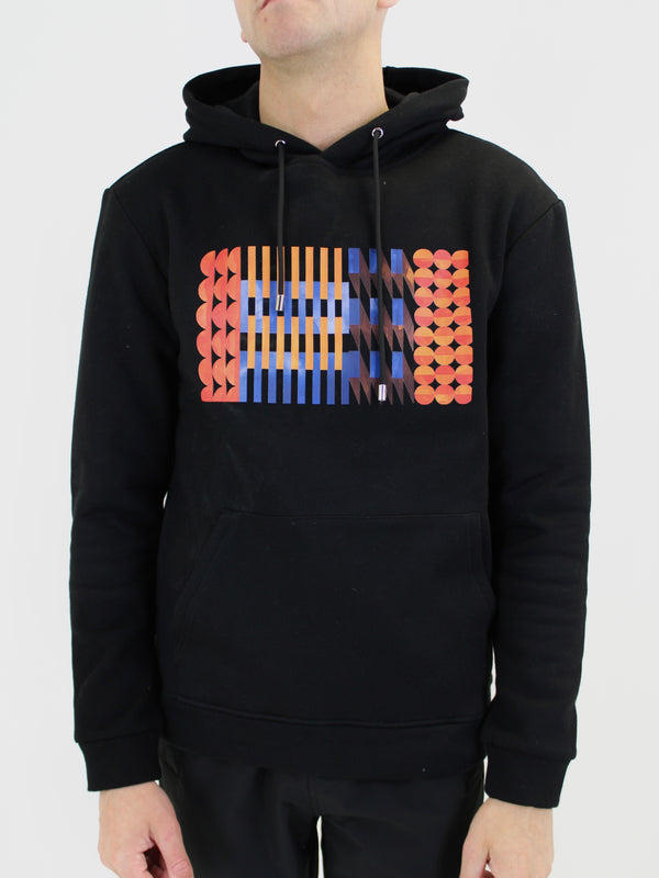 Black Abstract Hoodie