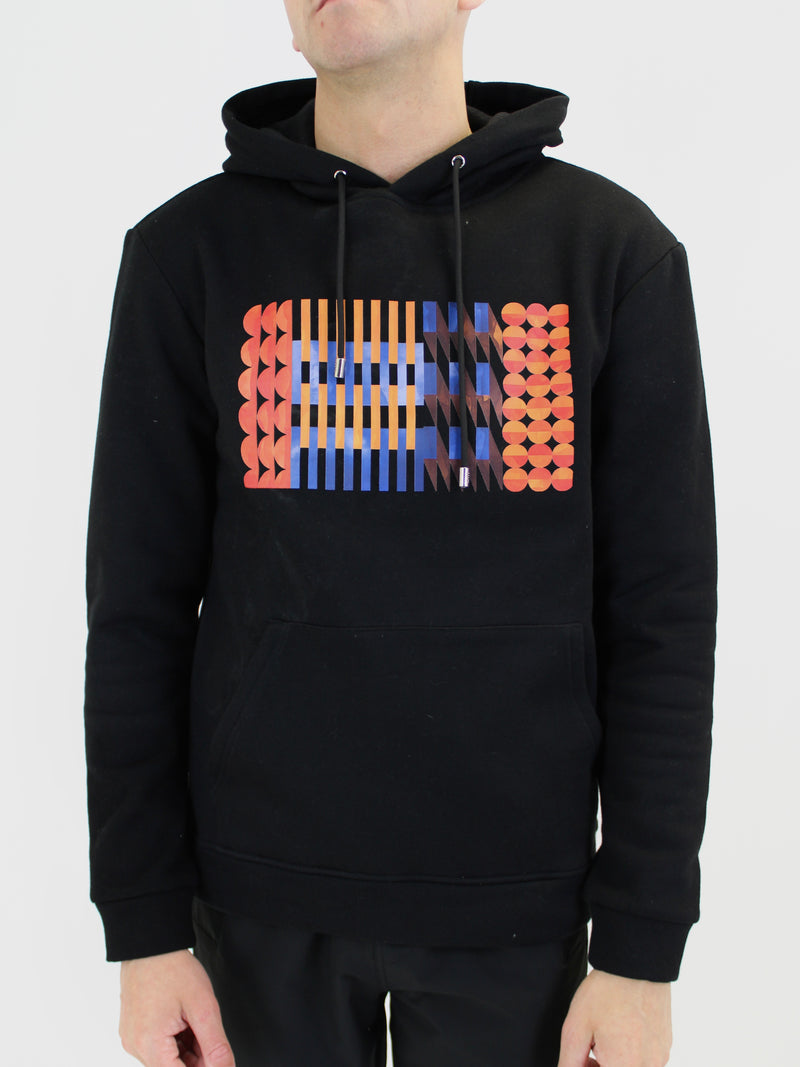 Black Abstract Hoodie