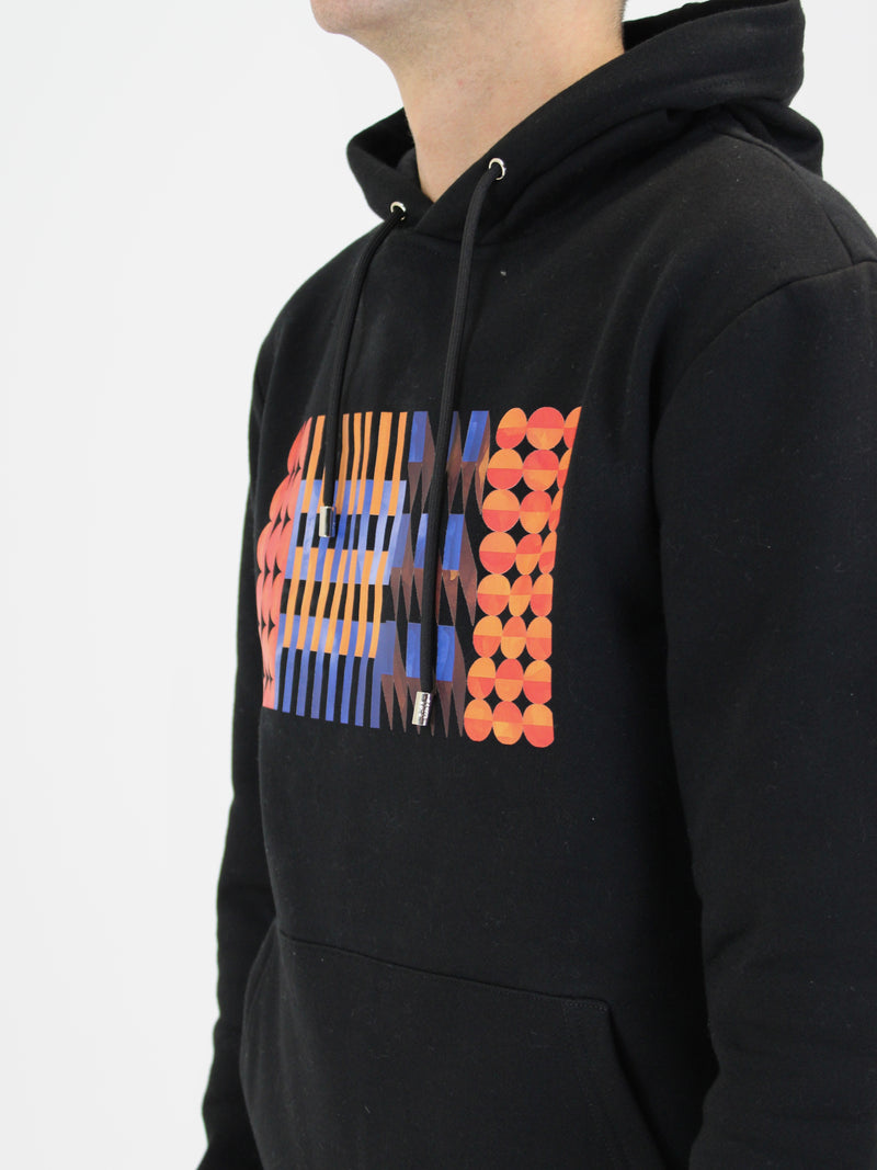 Black Abstract Hoodie