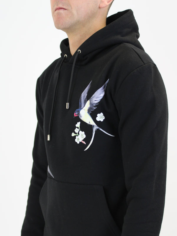 Kids Black Hummingbird Hoodie