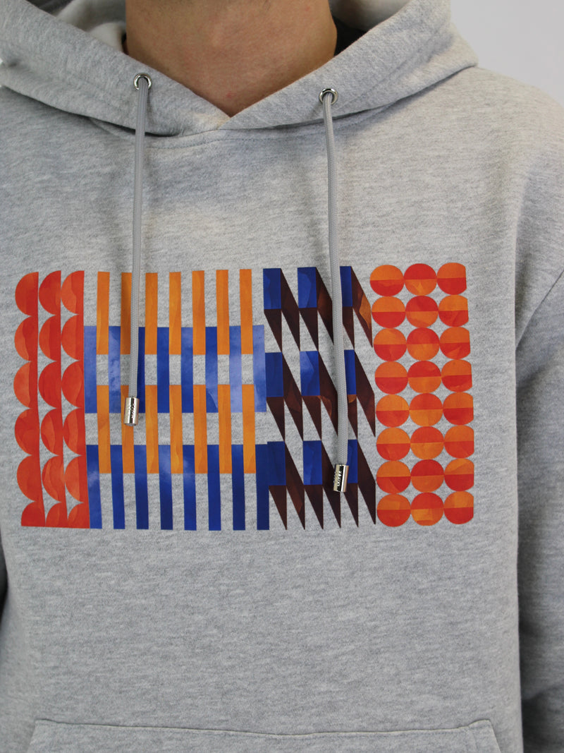 Grey Abstract Hoodie