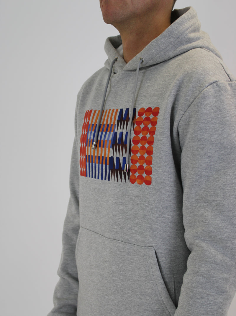 Grey Abstract Hoodie
