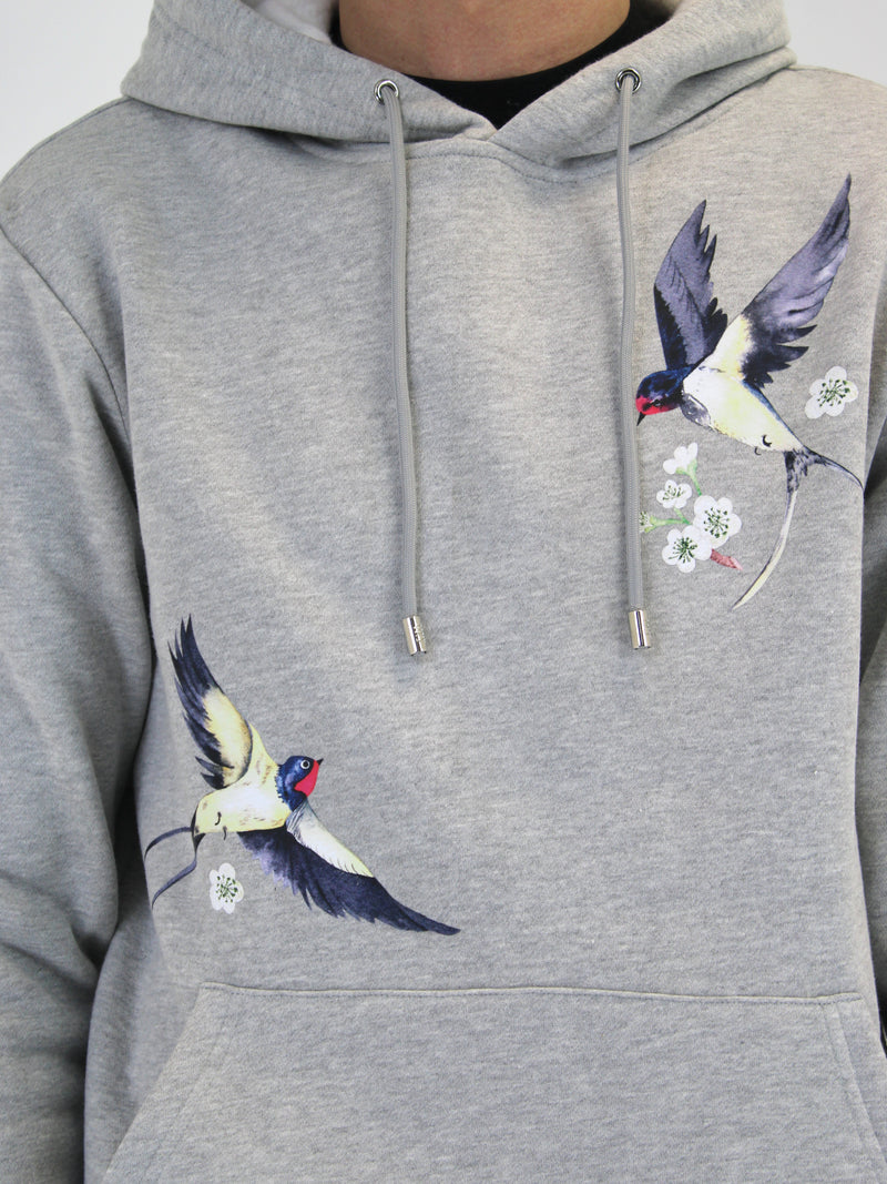 Light Grey Hummingbird Hoodie