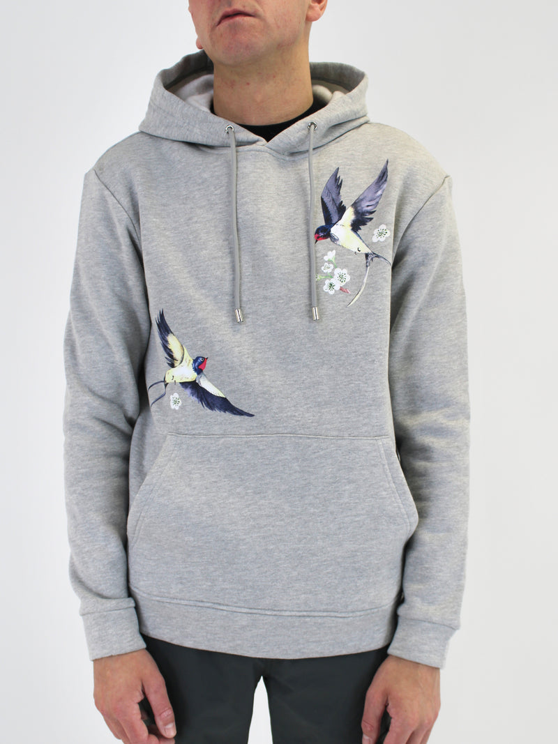 Light Grey Hummingbird Hoodie