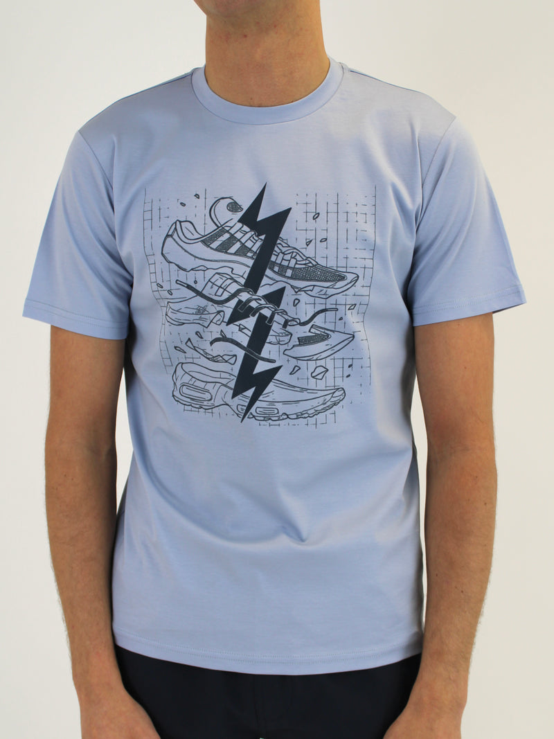 Sky Blue BluePrint (Front) T-Shirt