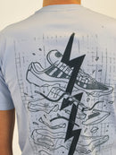 Sky Blue BluePrint (Back) T-Shirt