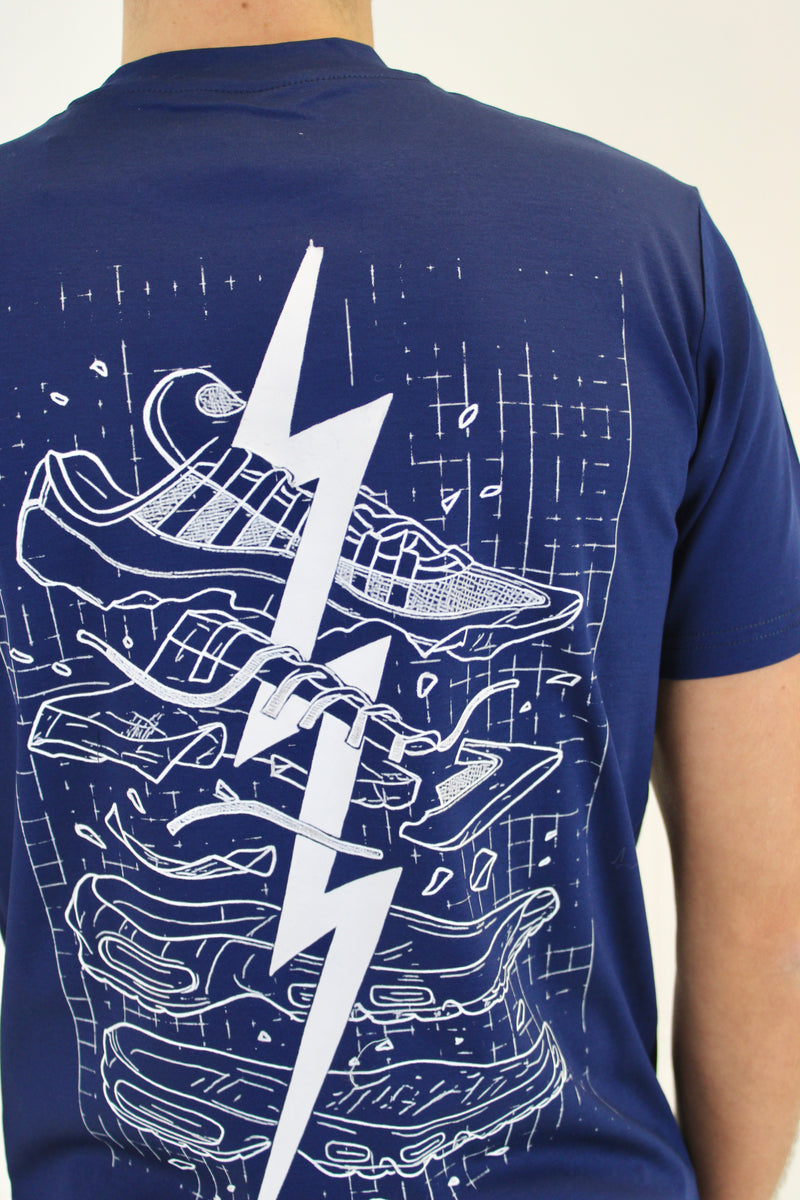 Kids Navy BluePrint (Back) T-Shirt