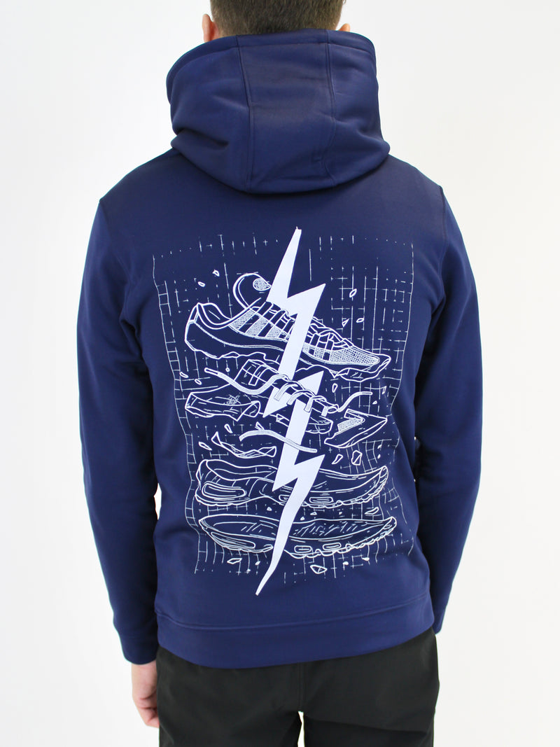 Kids Navy BluePrint (Back) Hoodie