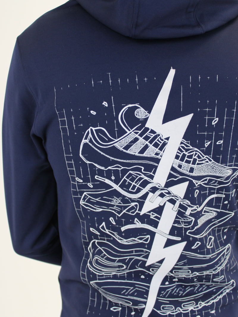 Kids Navy BluePrint (Back) Hoodie