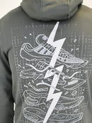 Grey BluePrint (Back) Hoodie