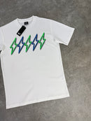 White / Apple Blue 5 Bolt T-Shirt (2026)