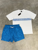 Blue Aztec Swim Set