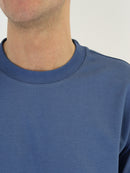 Blue Relaxed Fit Plain T-Shirt