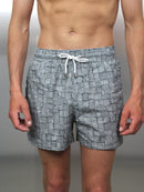 Grey Aztec Swim Shorts