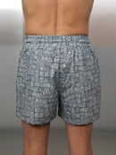 Grey Aztec Swim Shorts