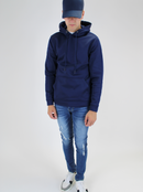 Plain Poly Navy Hoodie