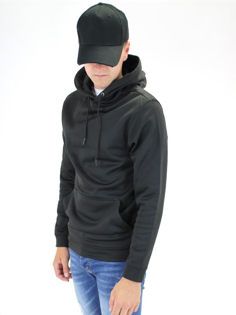Plain black hoodie with white strings sales