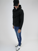 Plain Poly Black Hoodie