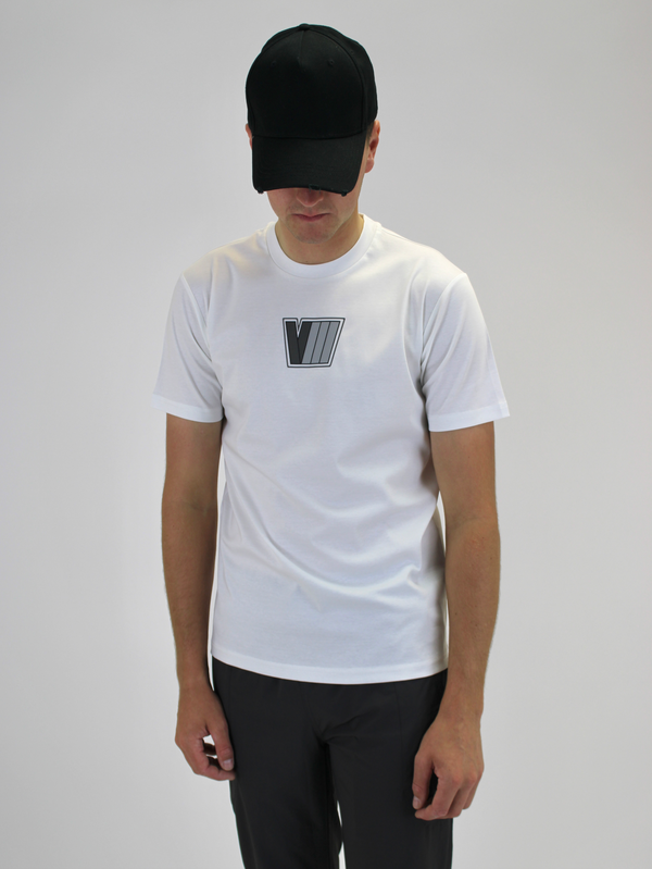 White / Grey V8 T-Shirt