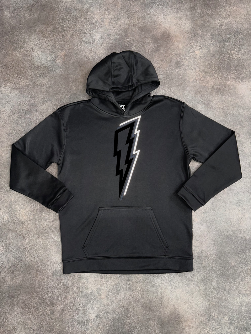 Kids Black / Black OG Bolt Hoodie