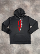 Kids Black / Solar Red OG Bolt Hoodie
