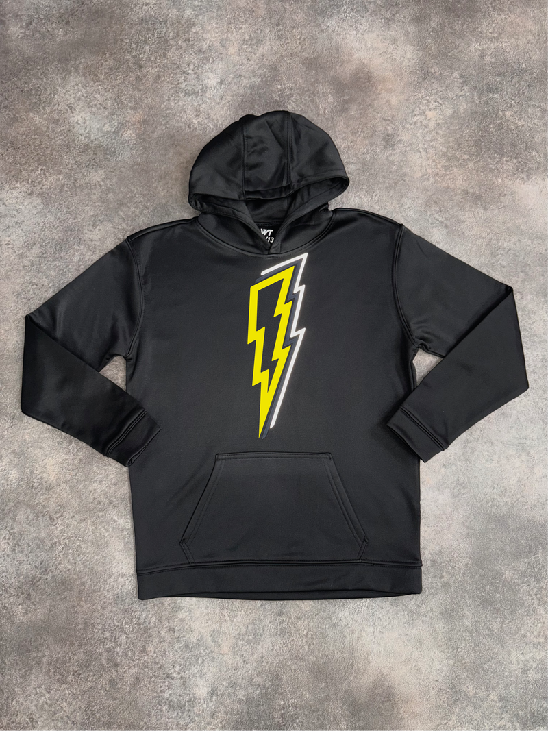 Kids Black / Neon Yellow OG Bolt Hoodie